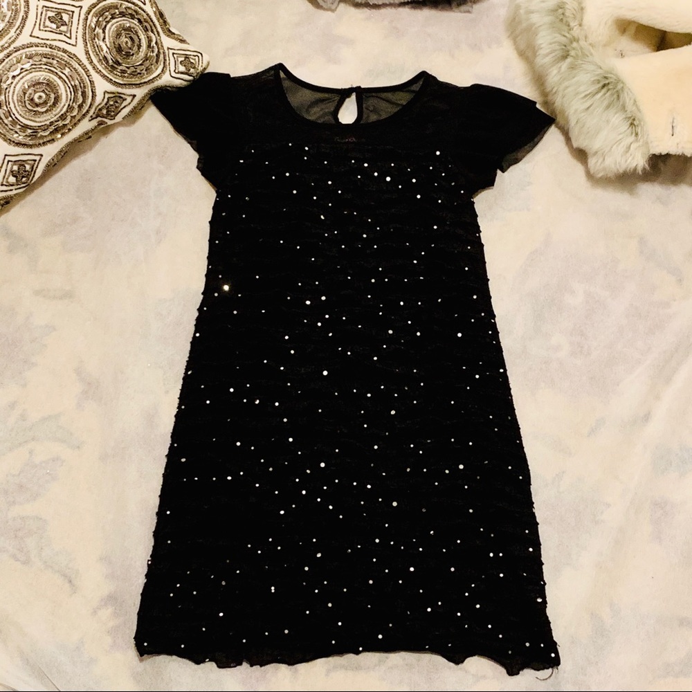 Girl’s Sparkly Black Dress